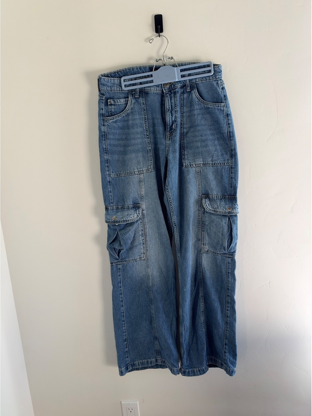 Aéropostale Cargo Jeans Women’s Size 8 Regular Wide Leg Utility Denim
